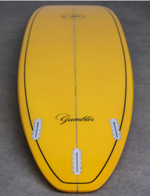 ABC Gambler Mini Mal Surfboard 8ft 0 Futures - Yellow