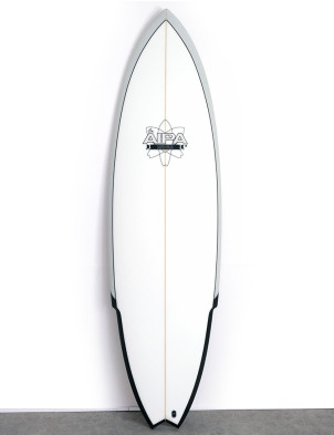 Aipa Big Boy Sting Fusion Surfboard 8ft 4 Futures - Grey/White 