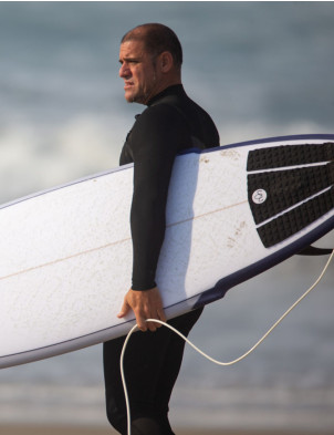 Aipa Big Boy Sting Fusion Surfboard 6ft 4 Futures - Grey/White 