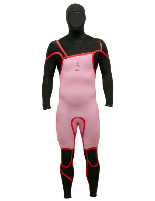 Alder Evo Fire MX Chest Zip 6/4mm Hooded Wetsuit - Black