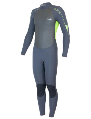 Alder Impact Junior Back Zip 3/2mm Wetsuit - Green