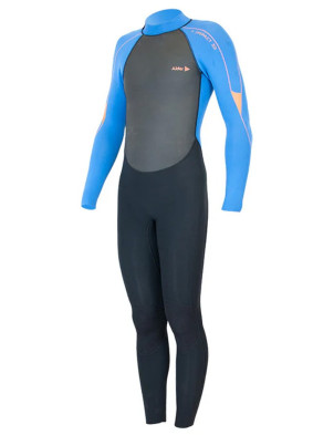 Alder Impact Junior Back Zip 3/2mm Wetsuit - Pacific
