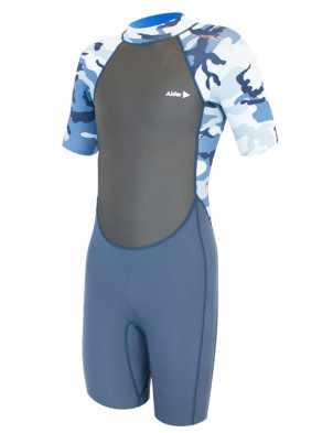 Alder Impact Junior Shortie 3/2mm Wetsuit - Camo