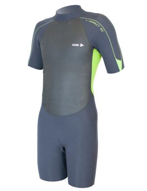 Alder Impact Junior Shortie 3/2mm Wetsuit - Green