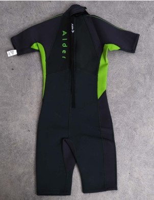 Alder Impact Junior Shortie 3/2mm Wetsuit - Green