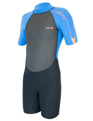 Alder Impact Junior Shortie 3/2mm Wetsuit - Pacific