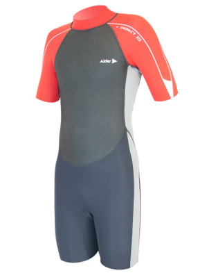 Alder Impact Junior Shortie 3/2mm Wetsuit - Red