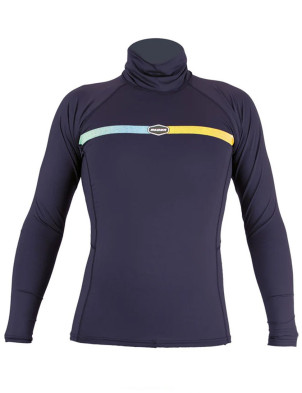 Alder Mens Cruz Long Sleeve Rash Vest - Navy 