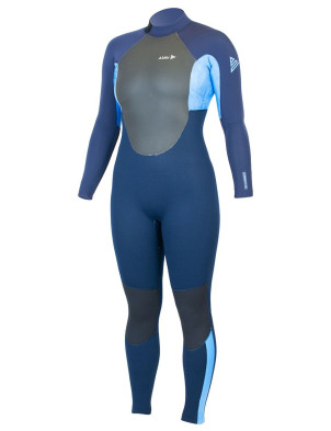 Alder Ladies Stealth Back Zip 4/3mm Wetsuit - Blue