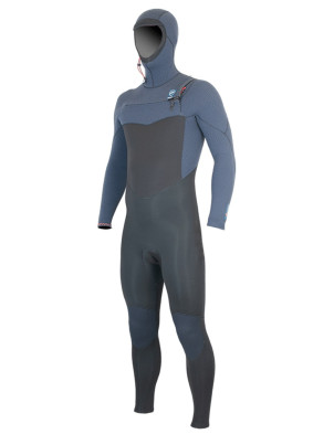 Alder Junior Torch Chest Zip 5/4mm Hooded Wetsuit - Blue
