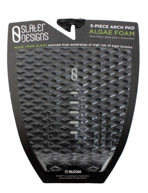 Slater Designs 5-Piece Surfboard Tail Pad - Black/Grey