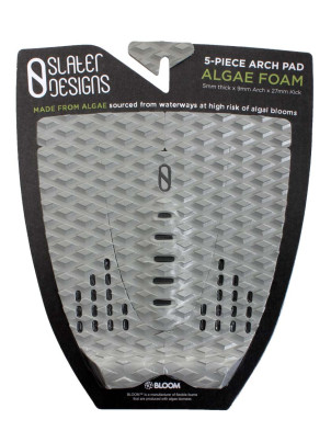 Slater Designs 5-Piece Surfboard Tail Pad - Grey/Black