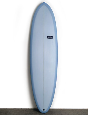 Almond Pleasant Pheasant Twin Surfboard 6ft 10 Futures - Grey/Blue Resin Tint