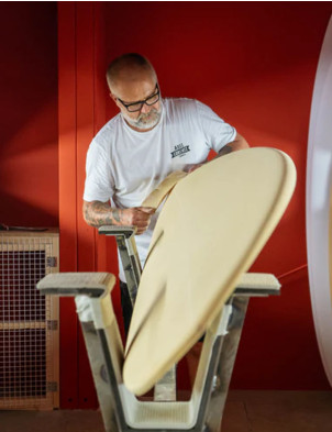 Axel Lorentz Cow Girl Surfboard 7ft 2 Futures - White 