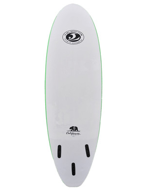 California Board Company Soft Surfboard 6ft Package - Green Wood Grain