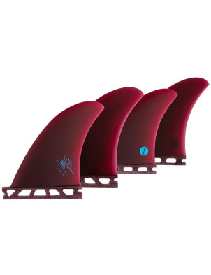 Captain Fin Jeff McCallum Pivot Fiberglass Futures Quad Fins - Red