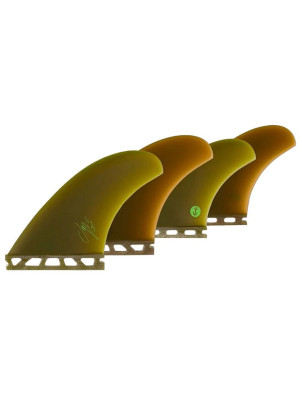Captain Fin Jeff McCallum Raked Fiberglass Futures Quad Fins - Green