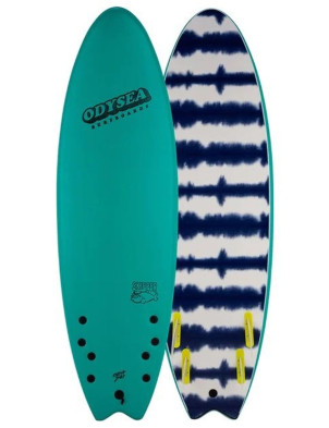 Catch Surf Odysea Skipper Quad Soft Surfboard 6ft 6 - Emerald/Gradient