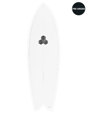 Channel Islands Feb's Fish surfboard 5ft 7 Futures - White