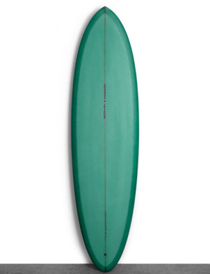 Channel Islands Mid surfboard 6ft 8 FCS II - Green Resin Tint
