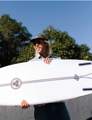 Channel Islands G Skate Surfboard 5ft 10 Futures - Blue Deck Spray