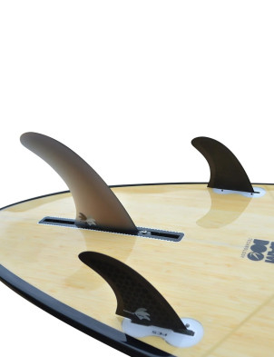 Circle One Fibreglass 6" Single fin + FCS side bites - Smoke/Grey