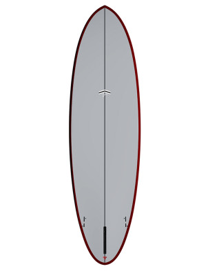 Thunderbolt CJ Nelson Outlier X Surfboard 6ft 6 FCS II 2 + 1 - Grey/Oxblood Rail
