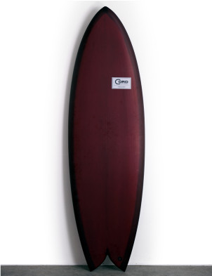 Cord Humbucker surfboard 6ft 2 Futures - Rioja Resin Tint