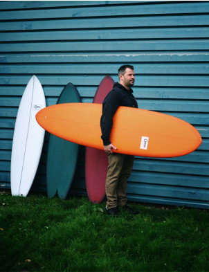 Cord Sunseeker surfboard 6ft 10 Futures - Burnt Orange Resin Tint