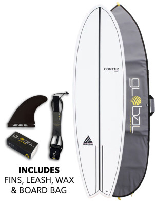 Cortez Cubin Surfboard 6ft 3 Futures package - White 