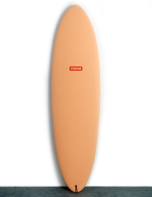 Crime CA Twin Soft Top Surfboard 7ft 0 - Tangerine Cream