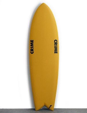 Crime Keel Fish Soft Top Surfboard 6ft 5 - Dijon/Black