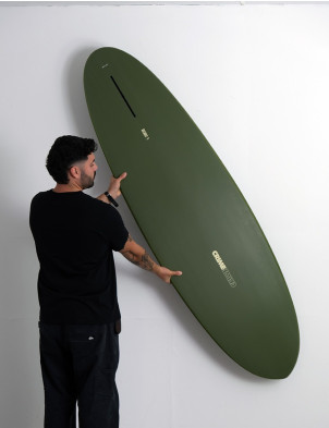Crime Stubby Soft Top Surfboard 6ft 6 Single Fin - Army Green