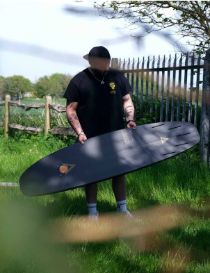 Dark Arts x Tomo Evo Remastered Surfboard 5ft 6 Futures - Black