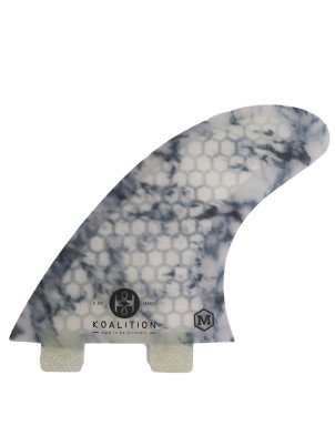 Koalition Performance FCS Tri Fin Set Medium - White Marble