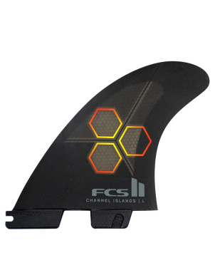 FCS II CI PC Tri Fins Large - Black/Flame