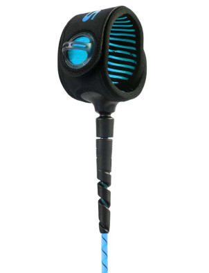 FCS Freedom Helix Surfboard Leash 7ft - Tranquil Blue/Black