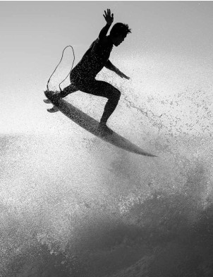 FCS II Gabriel Medina PC Tri Fins Large - Black/White