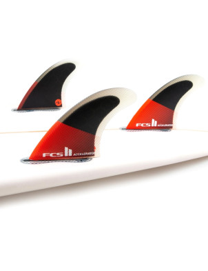 FCS II Accelerator PC Tri Fins Large - Red/Black