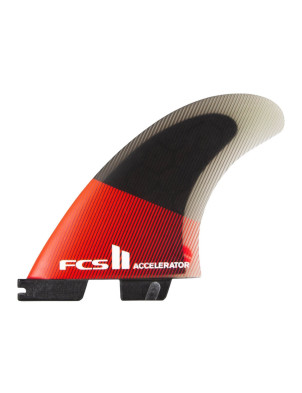 FCS II Accelerator PC Tri Fins Medium - Red/Black
