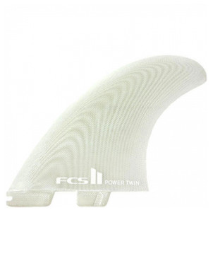 FCS II Power Twin + Stabilizer PG Tri Fins X Large - Clear