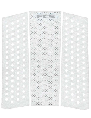 FCS T-3 Mid Front Foot Eco surfboard traction pad - White/Cool Grey