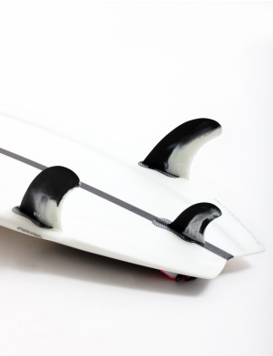 FCS II MR PC Twin + Stabilizer Fins X Large - Black/White Swirl