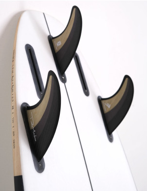 Machado Groove Futures Tri Fins Medium/Large - Black/Wood