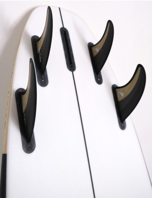 Machado Groove Futures Tri-Quad Fins Medium/Large - Black/Wood