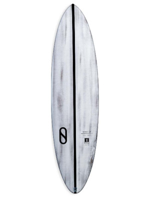 Firewire Volcanic Boss Up surfboard 6ft 6 Futures - White