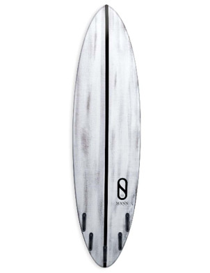Firewire Volcanic Boss Up surfboard 6ft 10 Futures - White