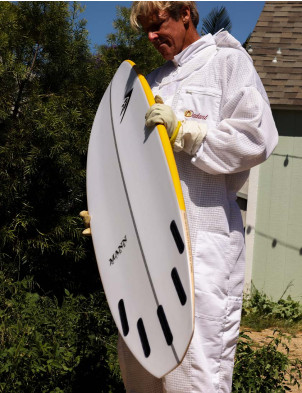 Firewire Helium Spun Honey Surfboard 5ft 10 Futures - White