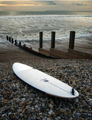 Firewire Helium TJ Twinzer Surfboard 7ft 0 Futures - White 