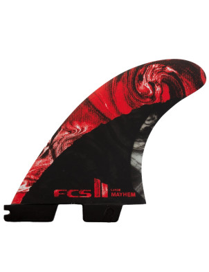 FCS II Matt Biolos PC Carbon Tri-Quad Fins Large - Red